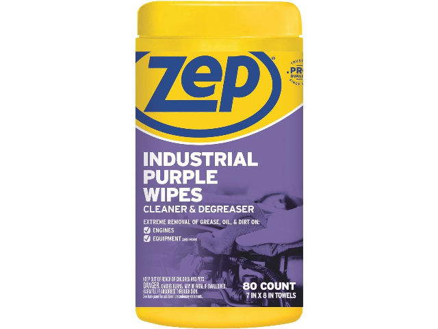 Industrial Purple Heavy-Duty Degreasing Wipes 65 Wipes – Zep Inc.