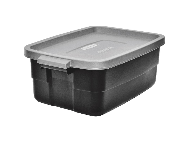 black rubbermaid tote