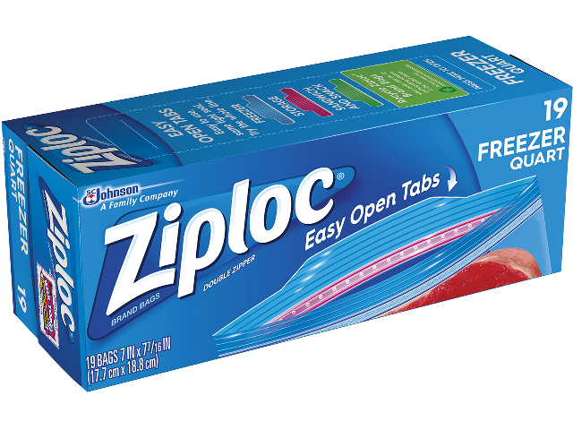 Ziploc 1 Quart Freezer Bags, 19-Pack