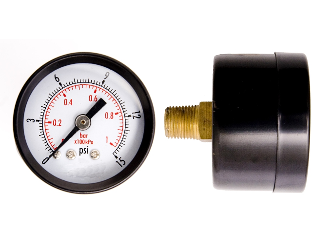 Cox Hardware and Lumber - 2 In Steel Pressure Gauge 60 PSI, 1/4 In