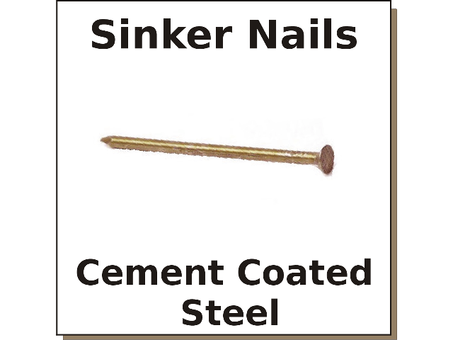 *8 Pounds Keystone Sinker Nails 6d Vinyl Coated 1 7/8" Length Checkered Head 