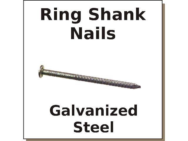 480g Galvanised Annular Ring Shank Nails Zinc Steel High Quality Various Sizes 