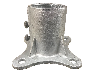Galvanized Cement Floor Flange for Fence Posts, 3 In