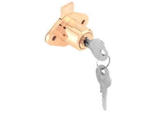 Prime-Line Products - Brass Keyed Bolt Action Drawer & Cabinet Lock