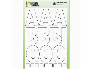 Letter & Number Set 3 In Die Cut White