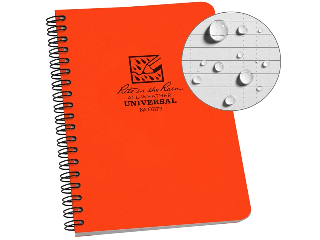Waterproof Spiral Notebook, 4 5/8 In x 7 In (Colors)