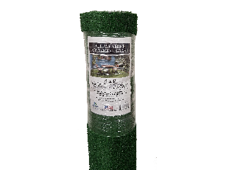 Rolled green artificial grass carpet