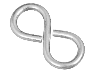 Closed S Hook #810, 1-5/8 In Zinc Plated 4 Pack