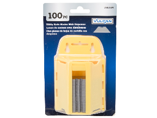 Utility Knife Blades with Dispenser, 100 Pc