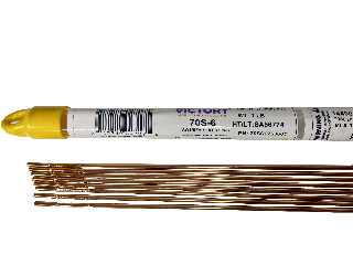 70S-6 Copper Coated Mild Steel Rod 36 In x 1/8 In 1 Lb Tube