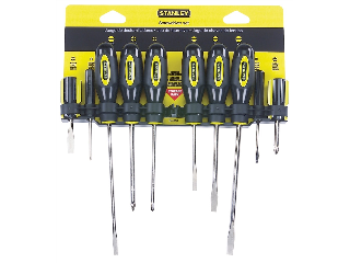 Stanley Standard Fluted Screwdriver Set, 10 Pc