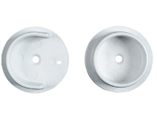 Closet Pole Socket Set 1-3/8" V107 White Poly