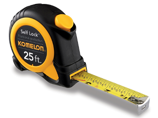 Fractional Retractable Measuring Tape, 1 In X 25 Ft