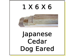 1 x 6 x 6 Ft Japanese Cedar Fence  Pickets