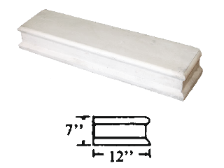 Concrete Single Step 7" H x 12" D x 48" W
