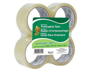 Duck Clear Packaging Tape 1.88 In x 54.6 yd, 4 Pk