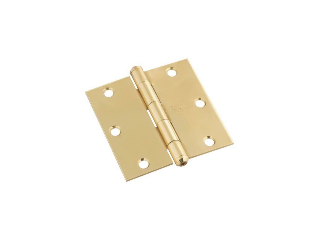 Door Hinge Square Corner 3-1/2" (2) Solid Brass