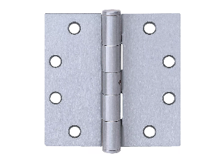 Square Stainless Steel Bearing Hinge with Removable Pin, 4-1/2 In