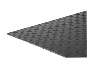 Steelworks Tread Plate Aluminum Black 12 In x 24 In, 0.25 Thick