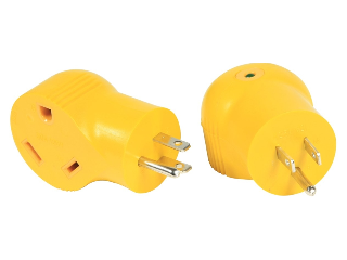 RV 90 Deg Adapter, 15A (M)/30A (F)