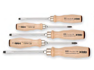 Felo Wood Screwdriver Set, 5 Pc