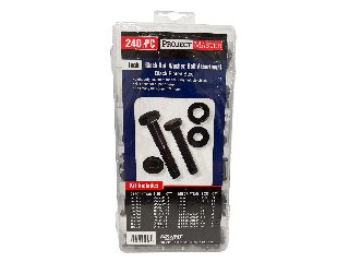 Project Master Nut, Washer, Bolt Assortment, 240 Pc