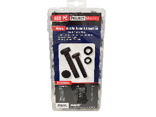 Project Master Nut, Washer, Bolt Assortment, 460 Pc