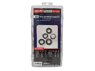 Project Master Inch Flat & Lock Washer Assortment, 350 Pc