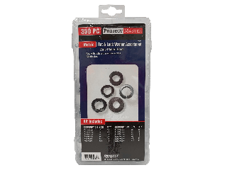 Project Master Flat & Lock Washer Assortment, 350 Pc