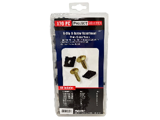 Project Master U Clip & Screw Assortmen, 170 Pc