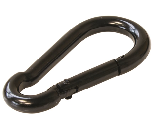 Spring Snap Hook Black, 1/4 In x 2.3 In