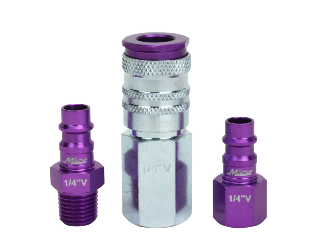 Milton "V" Style ColorFit Purple Coupler and Plug Kit, 3 Pc