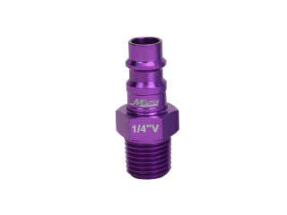Milton "V" Style ColorFit Purple Male Plug, 1/4 In