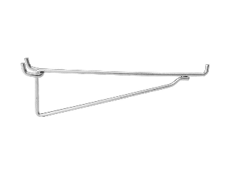 Peg Hook Shelf Bracket, 8 In Zinc plated