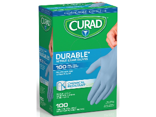 Durable Nitrile Exam Gloves, 100/box