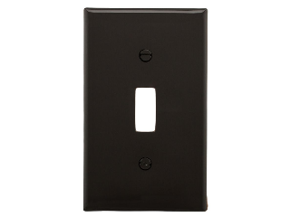 Black Switch Plate, 1 Gang