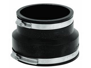 Flexible Coupling, 4 In Clay x 4 In Cast Iron