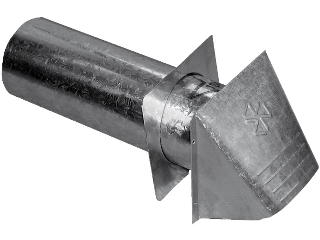 Galvanized Dryer Vent With Hood, 4 In