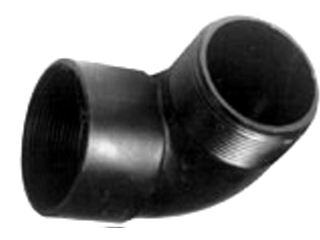 Poly 90 Degree Hose Street Elbow, 2 In