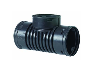 Plastic Corrugated Pipe Tee, 4 In