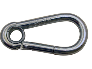 Spring Snap Hook With Grommet Stainless Steel, 1/4 In