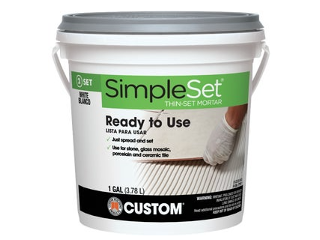 Pre-Mixed Tile & Stone Thin Set Mortar White Gallon
