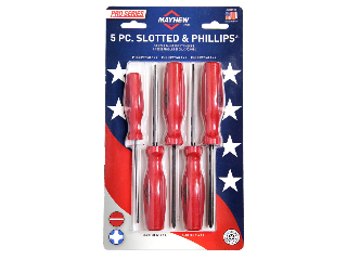 Mayhew Slotted & Phillips Screwdriver Set, 5 Pc