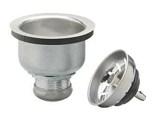Basket Strainer with Shell Stainless Steel, 3 1/2 In Opening
