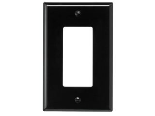 Black Decorator Wall Plate, 1 Gang