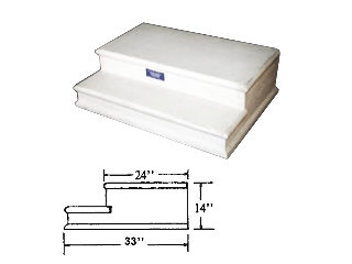 Concrete Stoop Step 2 Tread 14H x 34D x 48W