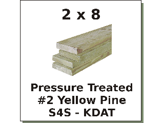 2 x 8 #2 MCA Treated Pine A/G (Lengths)