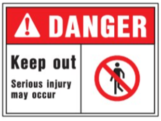 Sign OSHA Danger 10 x 14 Poly: Keep Out