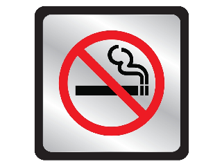 4 In x 4 In Plastic Deco Sign: No Smoking