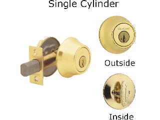 Deadbolt Single Cylinder Kwikset #660 (Finishes)